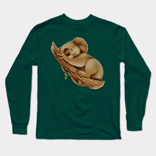 Sleepy Brown Koala Long Sleeve T-Shirt